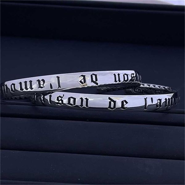2023 designer new fashion jewelry 925 silver carved rattan de l'amour love ancient men's and women's bracelet, Black
2023 designer new fashion jewelry 925 silver carved rattan de l'amour love ancient men's and women's bracelet, Black