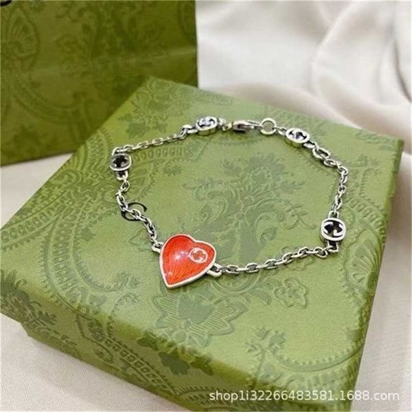 2023 designer new fashion jewelry gujia 925 silver interlocking double love enamel red blue bracelet fashionable and simple. valentine', Black
2023 designer new fashion jewelry gujia 925 silver interlocking double love enamel red blue bracelet fashionable and simple. valentine', Black