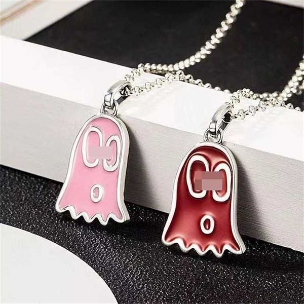 2023 designer new jewelry colorful ghost double enamel pendant fashion versatile couple hip hop necklace gift, Silver
2023 designer new jewelry colorful ghost double enamel pendant fashion versatile couple hip hop necklace gift, Silver