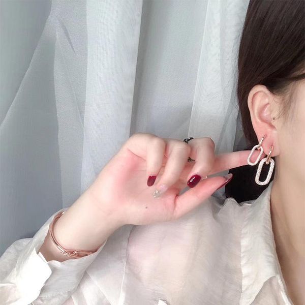 dangle & chandelier designers gold hoop fashion charm classic suspension earrings studs geometric lock women's atmospheric high-end buc, Silver
dangle & chandelier designers gold hoop fashion charm classic suspension earrings studs geometric lock women's atmospheric high-end buc, Silver