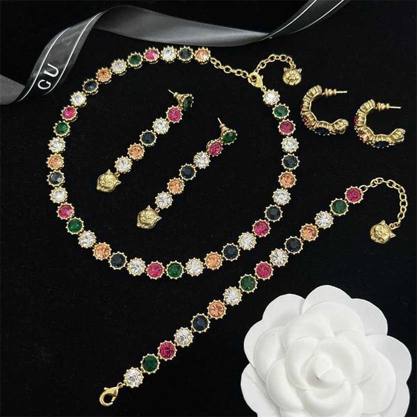2023 designer gujia/gjia new double g letter candy color diamond necklace bracelet tiger head tassel earrings female, Silver
2023 designer gujia/gjia new double g letter candy color diamond necklace bracelet tiger head tassel earrings female, Silver