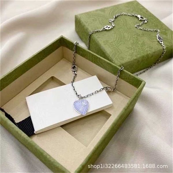 2023 designer new fashion jewelry gujia 925 interlocking double love enamel red blue pendant necklace fashionable and simple. give your girl, Silver
2023 designer new fashion jewelry gujia 925 interlocking double love enamel red blue pendant necklace fashionable and simple. give your girl, Silver