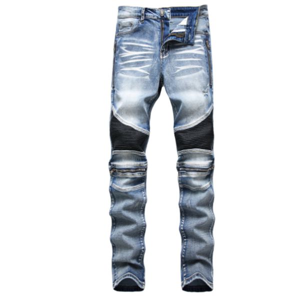 men's distressed ripped skinny jeans mens jeans slim motorcycle moto biker causal mens denim pants hip hop men jeans 28-40, Blue
men's distressed ripped skinny jeans mens jeans slim motorcycle moto biker causal mens denim pants hip hop men jeans 28-40, Blue