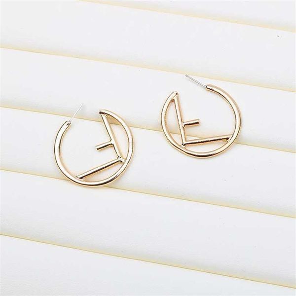 2023 designer new s925 silver needle korean new style temperament copper ring earrings exaggerated f letter simple circle female earrings, Golden
2023 designer new s925 silver needle korean new style temperament copper ring earrings exaggerated f letter simple circle female earrings, Golden