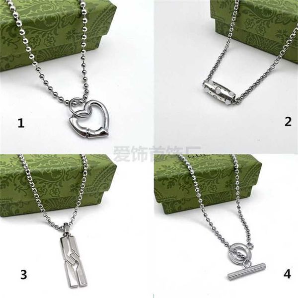 2023 designer new jewelry double love shaped pendant personalized fashion rectangular column pendant men's and women's same couple, Silver
2023 designer new jewelry double love shaped pendant personalized fashion rectangular column pendant men's and women's same couple, Silver