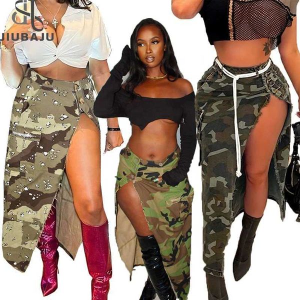 s-3xl fashion high waist maxi skirt for women streetwear summer casual button bandage camo irregular party club, Black;gray
s-3xl fashion high waist maxi skirt for women streetwear summer casual button bandage camo irregular party club, Black;gray