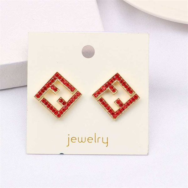 2023 designer new simple fashion trendy gold plated metal inlaid zircon square letter f earrings for women, Golden
2023 designer new simple fashion trendy gold plated metal inlaid zircon square letter f earrings for women, Golden