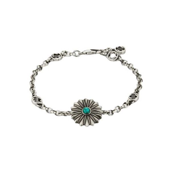2023 designer new gujia s925 sterling silver used sunflower turquoise bracelet men's and women's same style jewelry, Black
2023 designer new gujia s925 sterling silver used sunflower turquoise bracelet men's and women's same style jewelry, Black