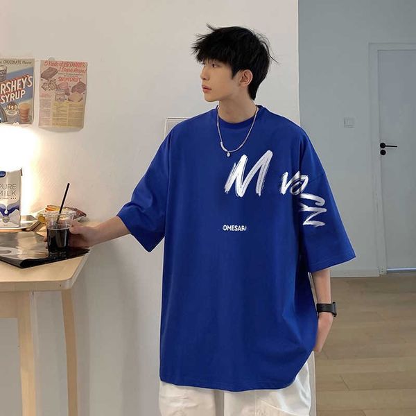 men's t-shirts klein blue short sleeve t-shirt men's summer loose national fashion minority five and a half sleeves ins fashion br, White;black
men's t-shirts klein blue short sleeve t-shirt men's summer loose national fashion minority five and a half sleeves ins fashion br, White;black