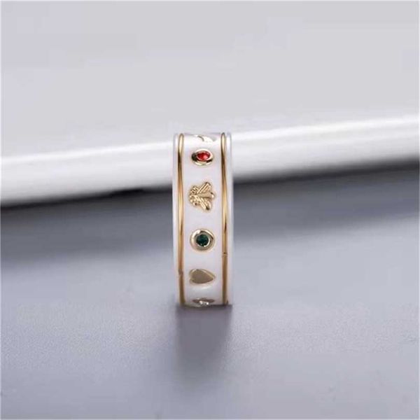 2023 designer new fashion jewelry simple black-and-white couple's double bee ring, Silver
2023 designer new fashion jewelry simple black-and-white couple's double bee ring, Silver