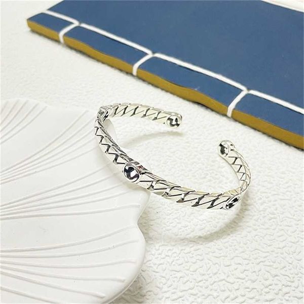 2023 designer new jewelry silver glossy chain cuban bracelet woven interlocking double handmade fashion couple, Black
2023 designer new jewelry silver glossy chain cuban bracelet woven interlocking double handmade fashion couple, Black