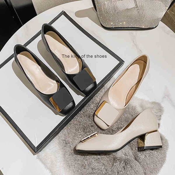 2022 new single shoes womanly temperament square head shallow mouth middle heel small fragrant women's shoes french soft leather thick, Black
2022 new single shoes womanly temperament square head shallow mouth middle heel small fragrant women's shoes french soft leather thick, Black
