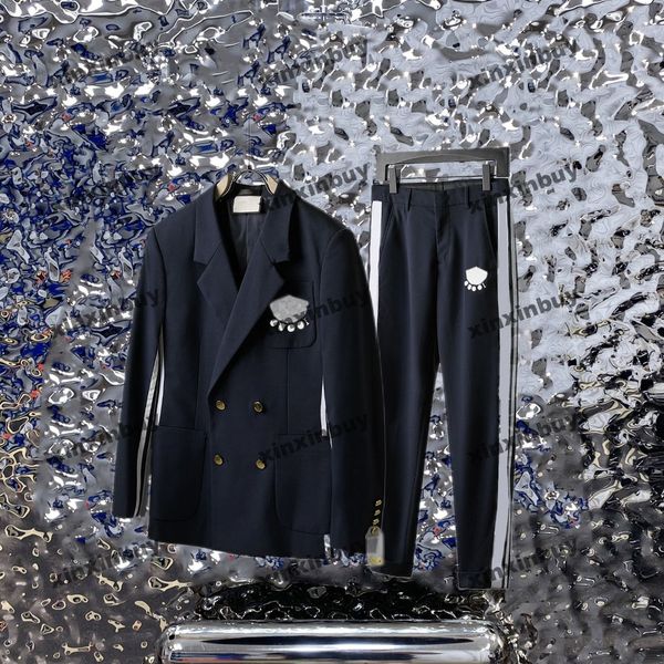 xinxinbuy men designer jacket coats 23ss khaki paris side ribbon jacquard fabric sets long sleeve cotton women blue black white khaki xs-3xl, Black;brown
xinxinbuy men designer jacket coats 23ss khaki paris side ribbon jacquard fabric sets long sleeve cotton women blue black white khaki xs-3xl, Black;brown