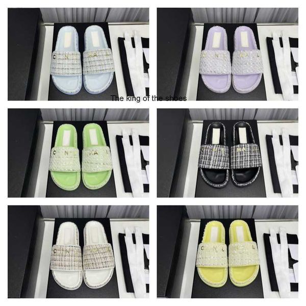 2023 women tweed leather slipper straw woven womens slides small fragrant wind sandals slip on flats mules flip flops casual slides shoes, Black
2023 women tweed leather slipper straw woven womens slides small fragrant wind sandals slip on flats mules flip flops casual slides shoes, Black
