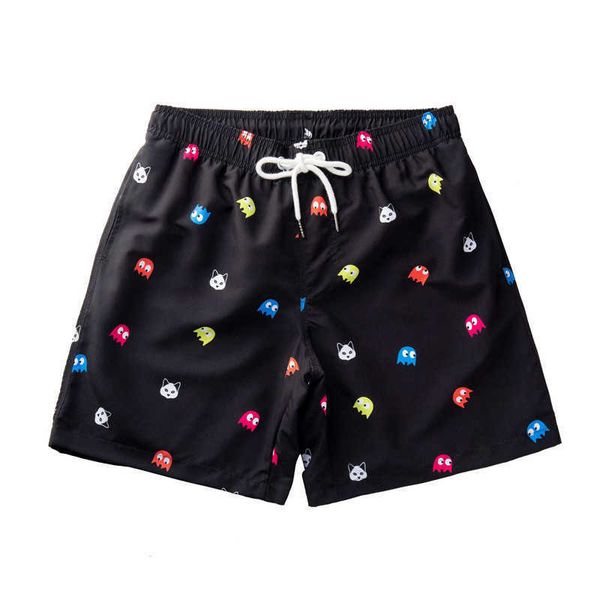 men's shorts men's printed beach pants casual pants summer beach surfing shorts quick drying pants, White;black
men's shorts men's printed beach pants casual pants summer beach surfing shorts quick drying pants, White;black