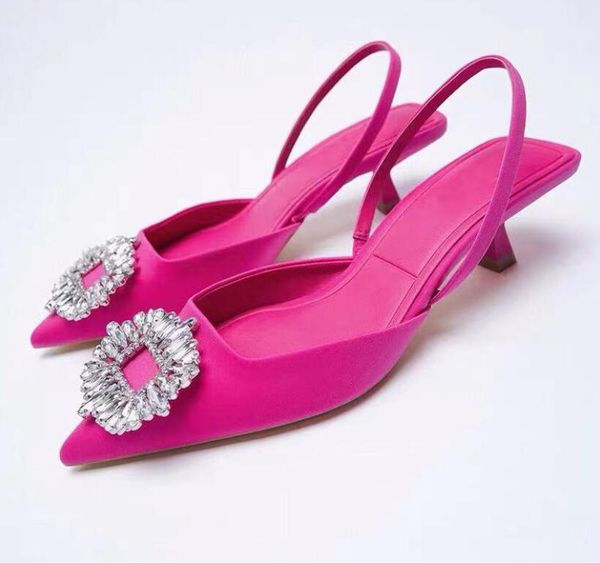 women's slippers 2023 summer new rhinester buckle red pointed head baotou skinny heel sandals high heel mueller single shoe women, Black
women's slippers 2023 summer new rhinester buckle red pointed head baotou skinny heel sandals high heel mueller single shoe women, Black