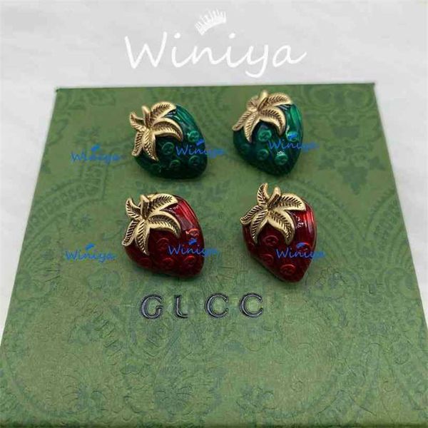 2023 designer new family earrings gujia glue dropping strawberry earrings women's simple fashion accessories, Golden
2023 designer new family earrings gujia glue dropping strawberry earrings women's simple fashion accessories, Golden