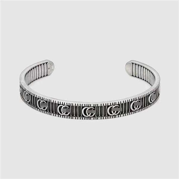 2023 designer new jewelry sterling silver simple open home personality vertical stripe bracelet for men and women, Black
2023 designer new jewelry sterling silver simple open home personality vertical stripe bracelet for men and women, Black