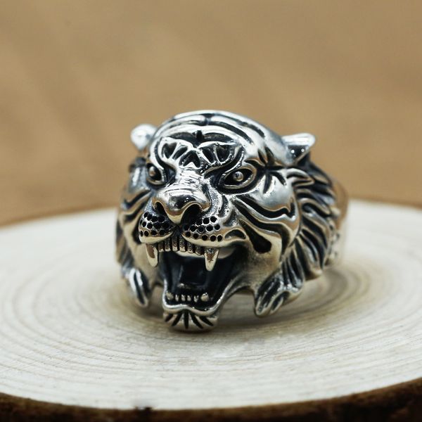 tiger head adjustable band rings mens antique silver adjustable ring punk vintage handmade deisnger jewelry accessories gift
tiger head adjustable band rings mens antique silver adjustable ring punk vintage handmade deisnger jewelry accessories gift