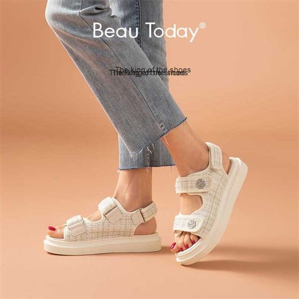 slippersbeautoday platform sandal lattice round toe hook loop plaid cloth summer casual ladies outdoor shoes handmade 38161 210624, Black
slippersbeautoday platform sandal lattice round toe hook loop plaid cloth summer casual ladies outdoor shoes handmade 38161 210624, Black