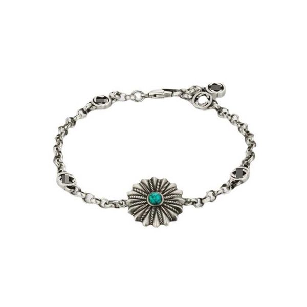 2023 designer new gujia s925 sterling silver used sunflower turquoise bracelet men's and women's same style jewelry, Black
2023 designer new gujia s925 sterling silver used sunflower turquoise bracelet men's and women's same style jewelry, Black