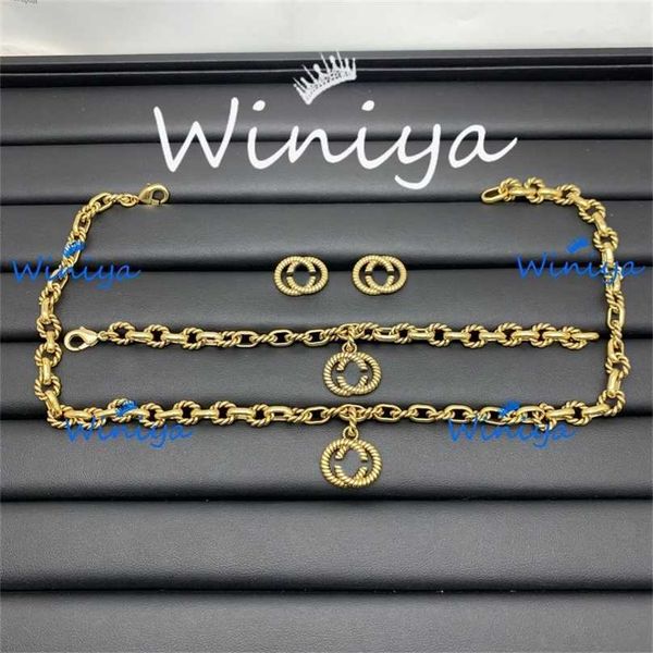 2023 designer new jewelry necklace ancient family letter fried dough twist sweater chain bracelet earrings womanly personality, Silver
2023 designer new jewelry necklace ancient family letter fried dough twist sweater chain bracelet earrings womanly personality, Silver