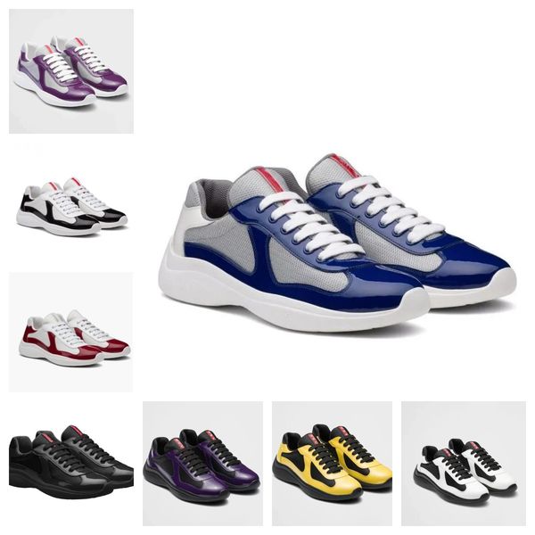 luxury men americas cup sneakers shoes patent leather & nylon runner sports mesh leather mens skateboard walking outdoor trainers eu38-46, Black
luxury men americas cup sneakers shoes patent leather & nylon runner sports mesh leather mens skateboard walking outdoor trainers eu38-46, Black