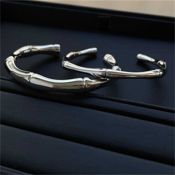 2023 designer new fashion jewelry s925 silver opening bamboo bright silver made old thick thin version of the same fashion bracelet for men, Black
2023 designer new fashion jewelry s925 silver opening bamboo bright silver made old thick thin version of the same fashion bracelet for men, Black