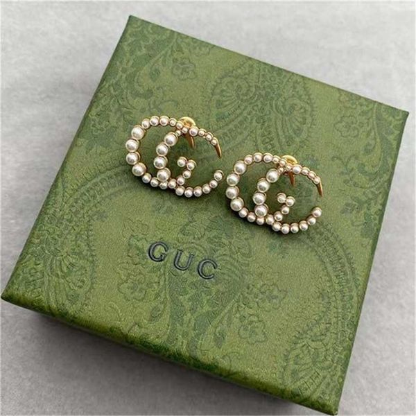 2023 designer new fashion jewelry gujia high-end version earrings women's doubles letter size pearl light luxury fashion earrings, Golden
2023 designer new fashion jewelry gujia high-end version earrings women's doubles letter size pearl light luxury fashion earrings, Golden