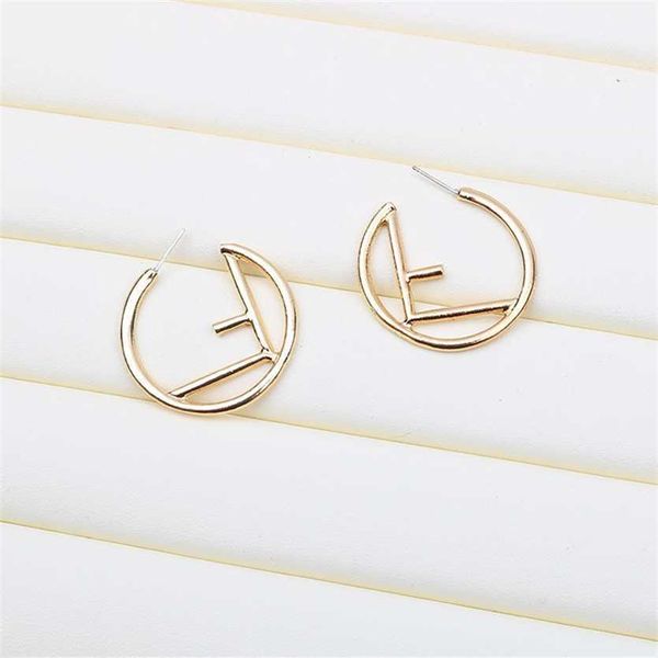 2023 designer new s925 silver needle korean new style temperament copper ring earrings exaggerated f letter simple circle female earrings, Golden
2023 designer new s925 silver needle korean new style temperament copper ring earrings exaggerated f letter simple circle female earrings, Golden