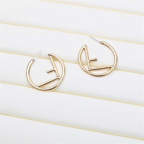 2023 designer new s925 silver needle korean new style temperament copper ring earrings exaggerated f letter simple circle female earrings, Golden
2023 designer new s925 silver needle korean new style temperament copper ring earrings exaggerated f letter simple circle female earrings, Golden