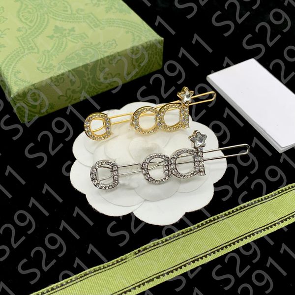 charm women designer hair clips stainless steel rhinestone hairpin double letter barrettes wedding jewelry hair accessory no box, Golden;silver
charm women designer hair clips stainless steel rhinestone hairpin double letter barrettes wedding jewelry hair accessory no box, Golden;silver