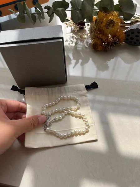 pearl chain pendant necklace punk brand celestial body pearl necklace satellite clavicle chain atmosphere with box, Silver
pearl chain pendant necklace punk brand celestial body pearl necklace satellite clavicle chain atmosphere with box, Silver