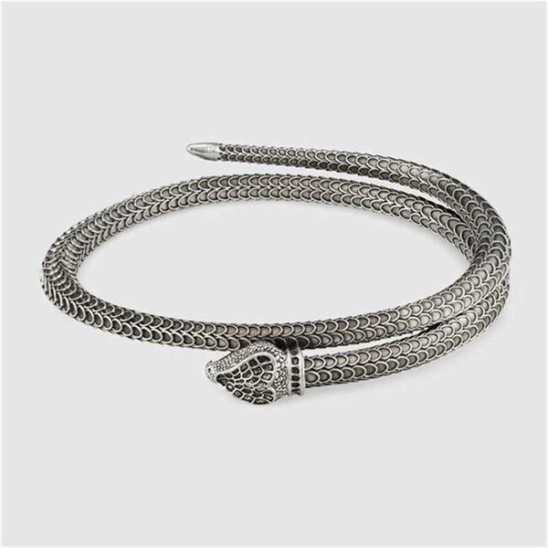 2023 designer new fashion gujia thai silver bracelet tail snake male and female lovers punk bracelet open mouth jewelry, Black
2023 designer new fashion gujia thai silver bracelet tail snake male and female lovers punk bracelet open mouth jewelry, Black