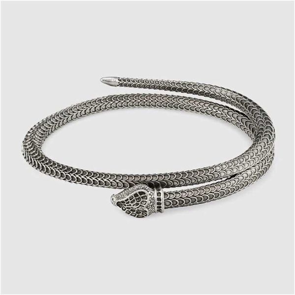 2023 designer new fashion gujia thai silver bracelet tail snake male and female lovers punk bracelet open mouth jewelry, Black
2023 designer new fashion gujia thai silver bracelet tail snake male and female lovers punk bracelet open mouth jewelry, Black