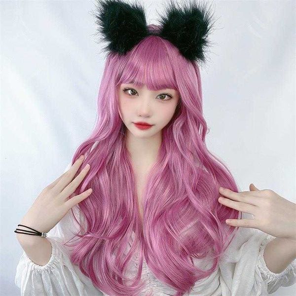 wig female granny grey long curly hair big wave air bangs synthetic wigs speed, Black
wig female granny grey long curly hair big wave air bangs synthetic wigs speed, Black