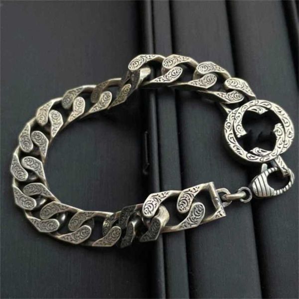 2023 designer new jewelry silver antique carved interlocking pattern bracelet for men and women tengman personalized bracelet, Black
2023 designer new jewelry silver antique carved interlocking pattern bracelet for men and women tengman personalized bracelet, Black