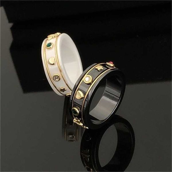 2023 designer new fashion jewelry ancient bee planet black white ceramic double letter hemp border male and female couple pair ring, Silver
2023 designer new fashion jewelry ancient bee planet black white ceramic double letter hemp border male and female couple pair ring, Silver