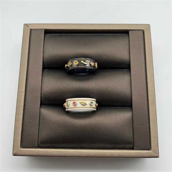 2023 designer new fashion jewelry family double black and white ceramic star color personality trend ring girl, Silver
2023 designer new fashion jewelry family double black and white ceramic star color personality trend ring girl, Silver