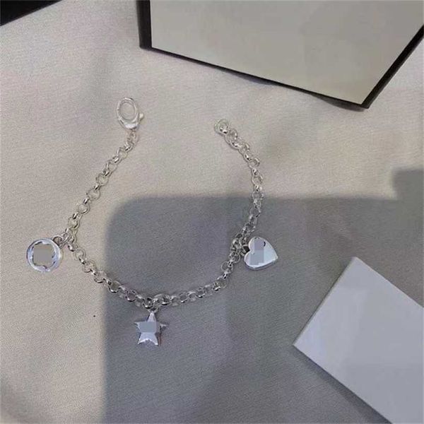 2023 designer new jewelry sterling silver star heart double pendant fashion trend couple bracelet ins, Black
2023 designer new jewelry sterling silver star heart double pendant fashion trend couple bracelet ins, Black
