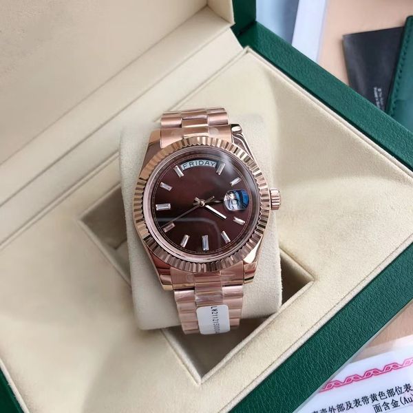 with box papers high-quality watch 41mm 18k rose gold movement automatic mens gd bracelet men's watches 2023, Slivery;brown
with box papers high-quality watch 41mm 18k rose gold movement automatic mens gd bracelet men's watches 2023, Slivery;brown