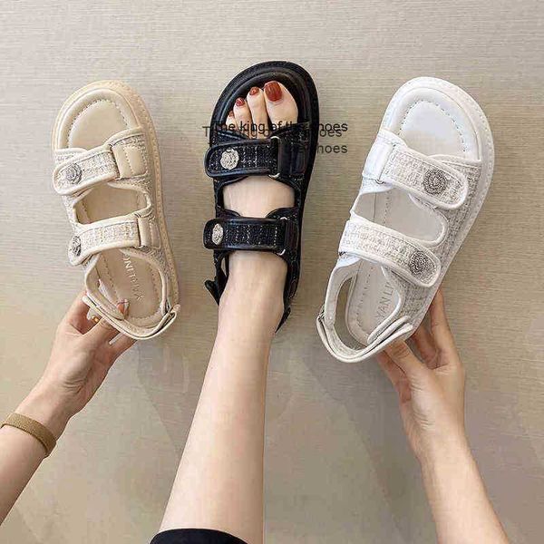 slippers2021 new platform sandals women lattice round toe plaid cloth summer casual ladies outdoor shoes zapatos de mujer women sandels y220, Black
slippers2021 new platform sandals women lattice round toe plaid cloth summer casual ladies outdoor shoes zapatos de mujer women sandels y220, Black