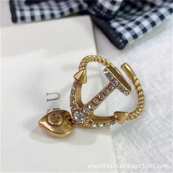 2023 designer new fashion jewelry antique peach heart hand decoration classic boat with zircon fashion open ring, Silver
2023 designer new fashion jewelry antique peach heart hand decoration classic boat with zircon fashion open ring, Silver