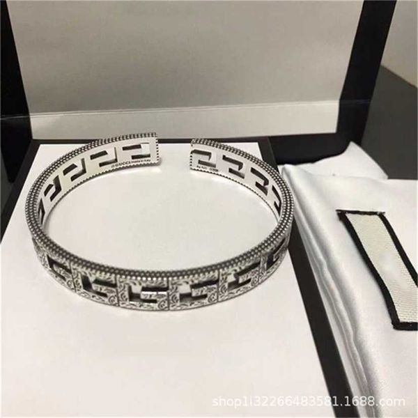 2023 designer new fashion jewelry 925 hollowed out square letter couple thai silver made old hip hop fashion men's and women's bra, Black
2023 designer new fashion jewelry 925 hollowed out square letter couple thai silver made old hip hop fashion men's and women's bra, Black