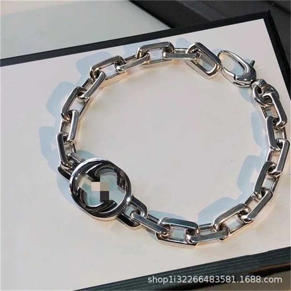 2023 designer new fashion jewelry gujia 925 big double interlocking bracelet thai silver simple old fashion men's and women's love, Black
2023 designer new fashion jewelry gujia 925 big double interlocking bracelet thai silver simple old fashion men's and women's love, Black