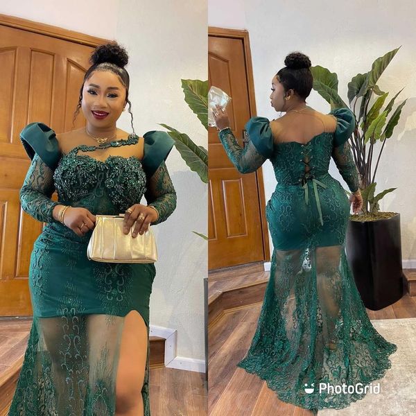 2023 arabic aso ebi hunter green prom dresses lace beaded crystals mermaid evening formal party second reception birthday engagement gowns d, Black
2023 arabic aso ebi hunter green prom dresses lace beaded crystals mermaid evening formal party second reception birthday engagement gowns d, Black