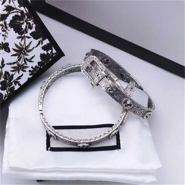 2023 designer new fashion jewelry silver 925 ancient double interlocking carved vine pattern belt bracelet for old fashion men, Black
2023 designer new fashion jewelry silver 925 ancient double interlocking carved vine pattern belt bracelet for old fashion men, Black