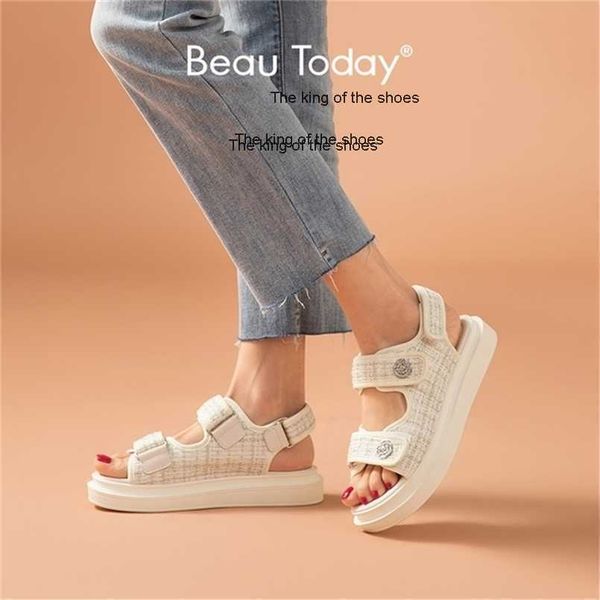 slippersbeautoday platform sandal lattice round toe hook loop plaid cloth summer casual ladies outdoor shoes handmade 38161 220608, Black
slippersbeautoday platform sandal lattice round toe hook loop plaid cloth summer casual ladies outdoor shoes handmade 38161 220608, Black