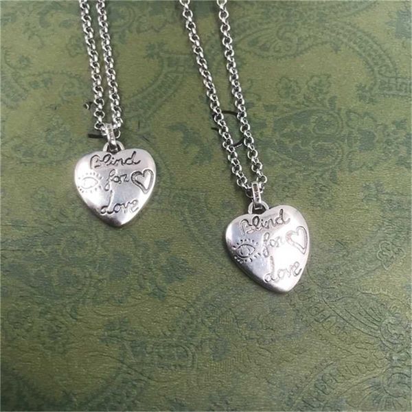 2023 designer new fashion jewelry ancient family's same fearless blind for love carved heart pendant small fresh style personalized nec, Silver
2023 designer new fashion jewelry ancient family's same fearless blind for love carved heart pendant small fresh style personalized nec, Silver