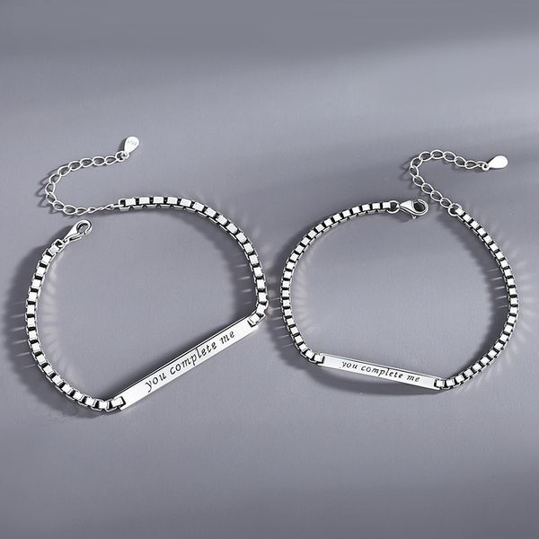 designer jewelry bracelet sterling silver s925 square english couple bracelet alphabet lettering hand ornaments, Golden;silver
designer jewelry bracelet sterling silver s925 square english couple bracelet alphabet lettering hand ornaments, Golden;silver